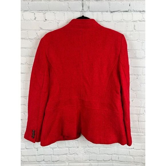 TALBOTS red wool blend lined blazer jacket coat 16 NWT - Picture 7 of 9